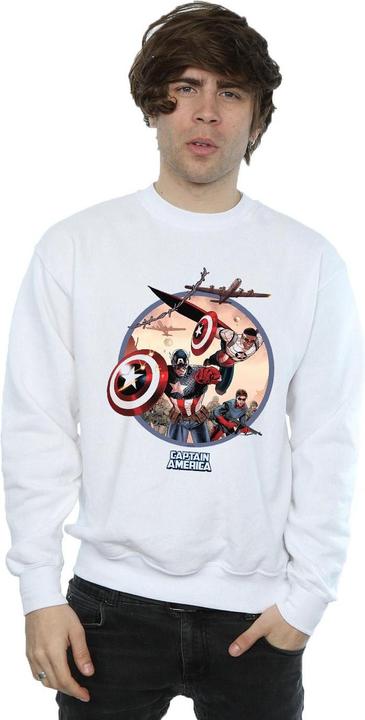 Produktbild Captain America And Falcon In Battle Sweatshirt (L)