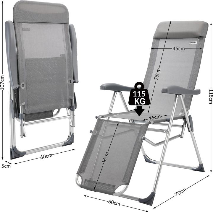 Immagine prodotto Casaria Set di 2 sedie da giardino