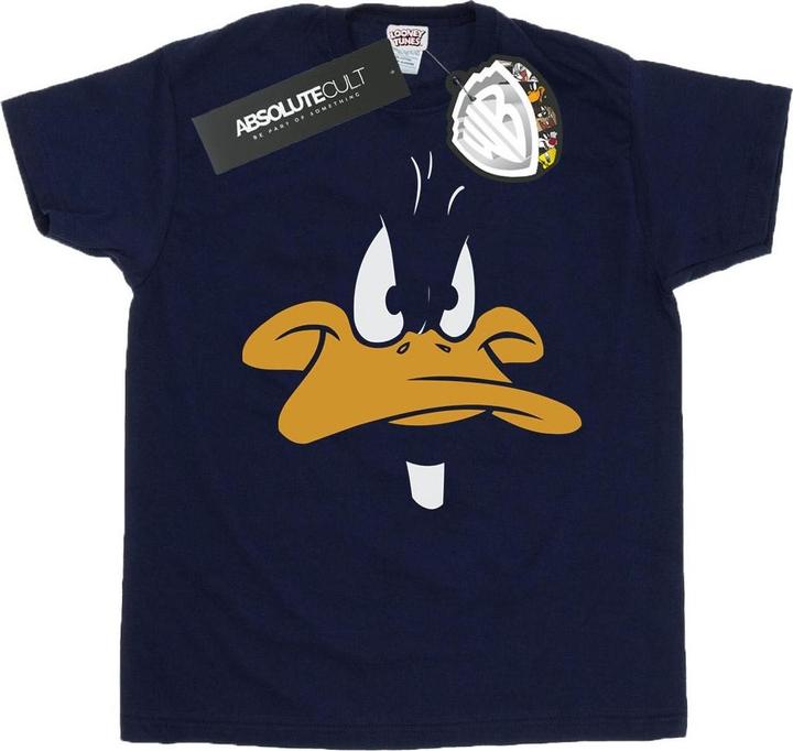 Actual product image Looney Tunes Womens/Ladies Daffy Duck Face Cotton Boyfriend T-Shirt (L)
