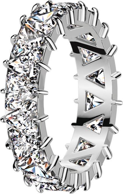 Immagine prodotto Star Piercing Anello argento cristalli triangolari argento (Acciaio chirurgico 316L, senza ottone)