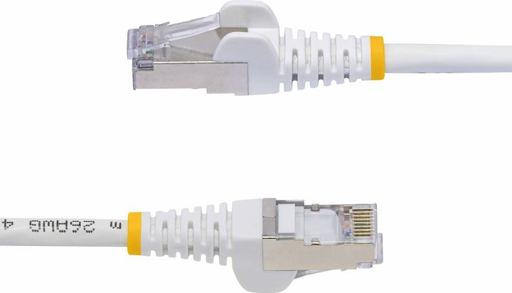 Actual product image StarTech com 50cm White CAT8 Ethernet Cable, Snagless RJ45, 25G/40G, 2000MHz, 100W PoE++, S/FTP, 26A (S/FTP, 0.50 m)