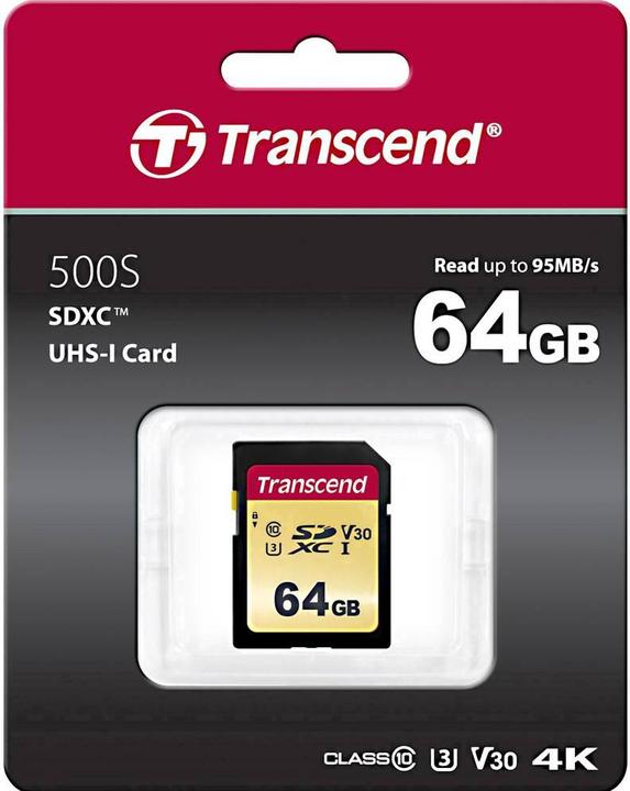 Produktbild Transcend SDXC UHS-I U3 (64 GB, SDXC, U1, UHS-I)