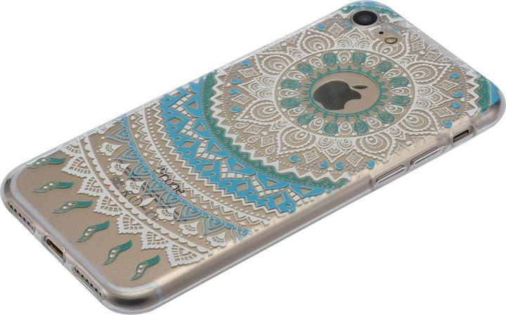 Actual product image König Design Henna Cover for Mobile Apple iPhone 7 Case Cover Silicone Bumper Sun Blue (Apple iPhone SE (2nd Gen), Apple iPhone 7)