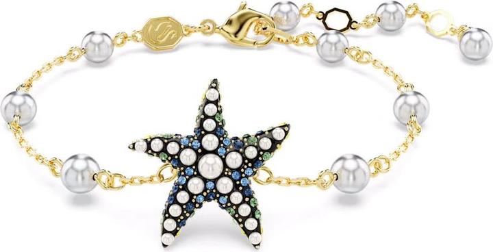 Produktbild Swarovski Idyllia Armband Kristallperlen Seestern Mehrfarbig Gold (19.50 cm, Swarovski Metall)