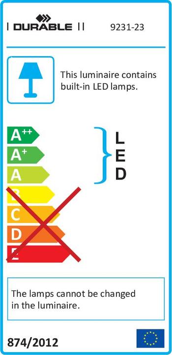 Energie-Label Luctra Flex mobile LED Stehleuchte