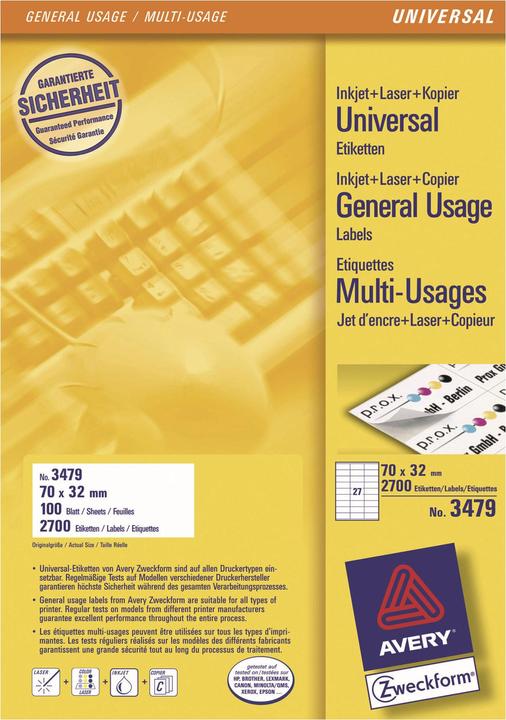 Produktbild Avery Universal-Etiketten