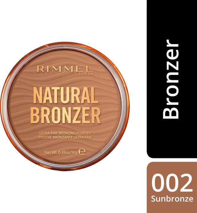 Immagine prodotto Rimmel London RIMMEL Natural Bronzer Face Bronzer 002 Sunbronze 14g (002 Bronzo solare, Bronzer, 14 g)