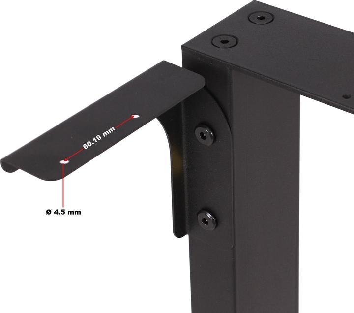Actual product image Wiltec Table legs set 70x72cm black powder-coated Table runners Table frame