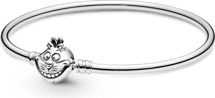 Pandora Disney Alice nel paese delle meraviglie Stregatto Bangle (17 cm, Argento 925)