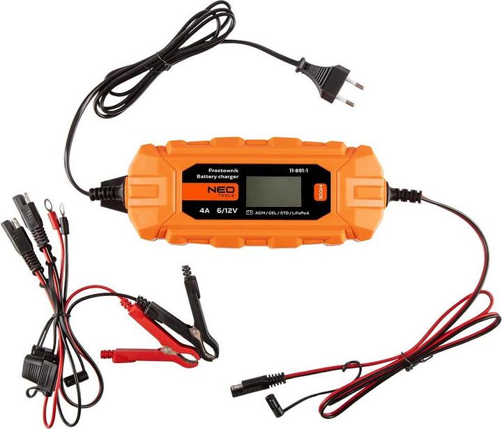 Image du produit Neo Chargeur automatique 4A/70W 3-120Ah pour batteries acide / AGM / GEL