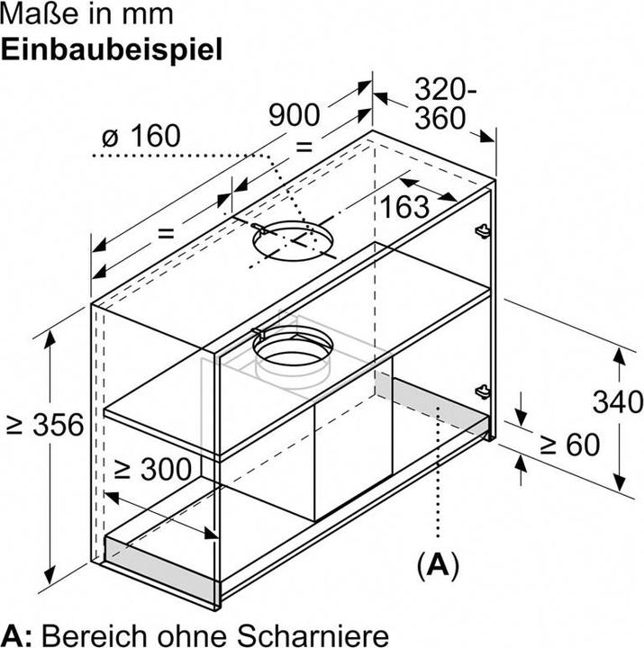 Immagine prodotto Bosch Hausgeräte DBB97AM60 (Sottostruttura cappuccio)