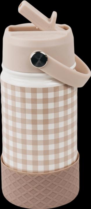 Actual product image Mrs. Ertha Omma Water Bottle - Stainless Steel - Soft Squares (0.35 l)