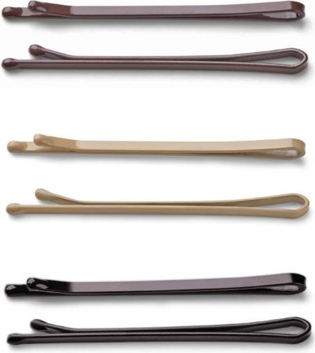 Produktbild Trisa Haarklemmen glatt lackiert 55mm schwarz 250 Stk. (250 Stk.)