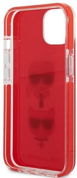 Actual product image Karl Lagerfeld Hard Cover TPE Karl and Choupette Head Case Red, for iPhone 13 Mini, KLHCP13STPE2TR (Apple iPhone 13 mini)