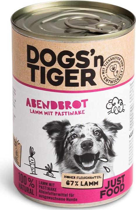 Immagine prodotto Dogs'n Tiger Cibo umido per la sera 400g (Adulto, 1 pz., 400 g)