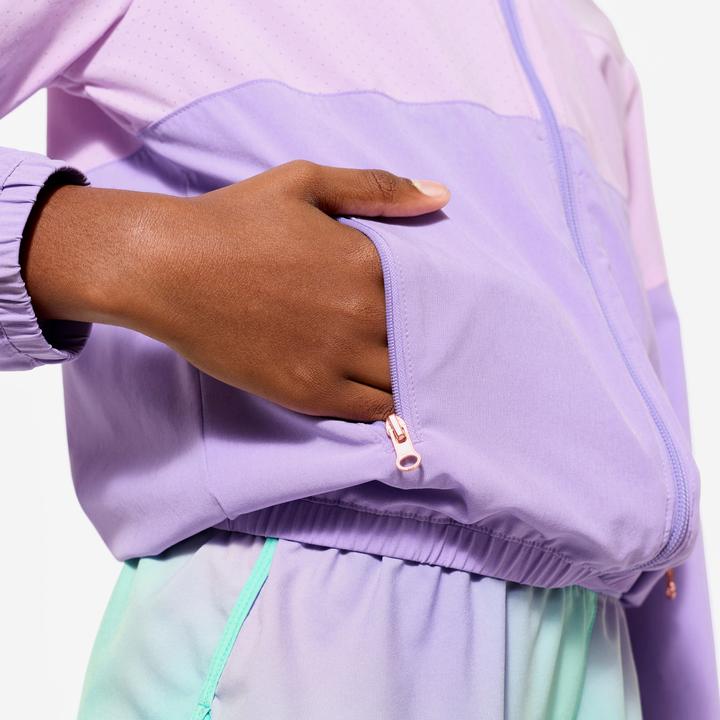 Produktbild Domyos Trainingsjacke Kinder leicht atmungsaktiv - lila (8, 9, 10)