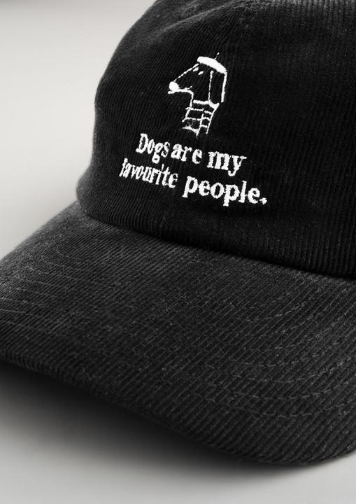 Produktbild Plakativ «Dogs are my favourite people» Corduroy Cap Black