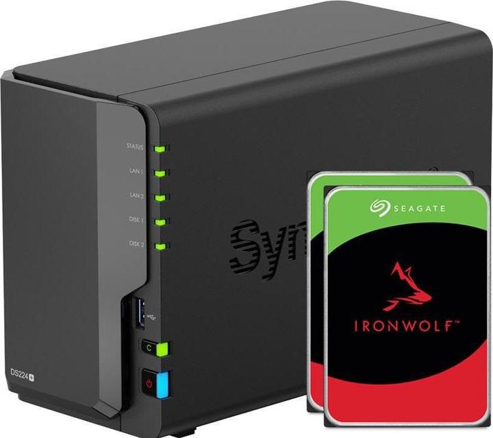 Synology DS224+ (2 x 8 TB, Seagate Ironwolf)