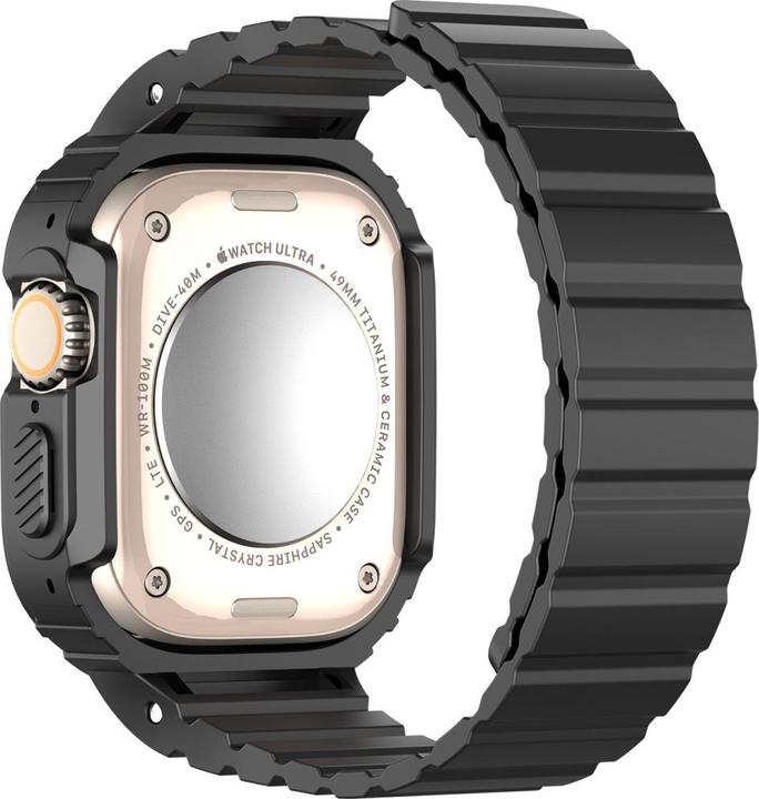 Produktbild Dux Ducis OA Armband Apple Watch 38mm/40mm/41mm - Schwarz (38 mm, 40 mm, 41 mm, Silikon, Apple Watch Series 2, Apple Watch Series 1, Apple Watch Series 3, Apple Watch Series 4, Apple Watch Series 5, Apple Watch Series 6, Apple Watch Series 7, Apple Watch Series 8, Apple Watch Series 9, Apple Watch SE)