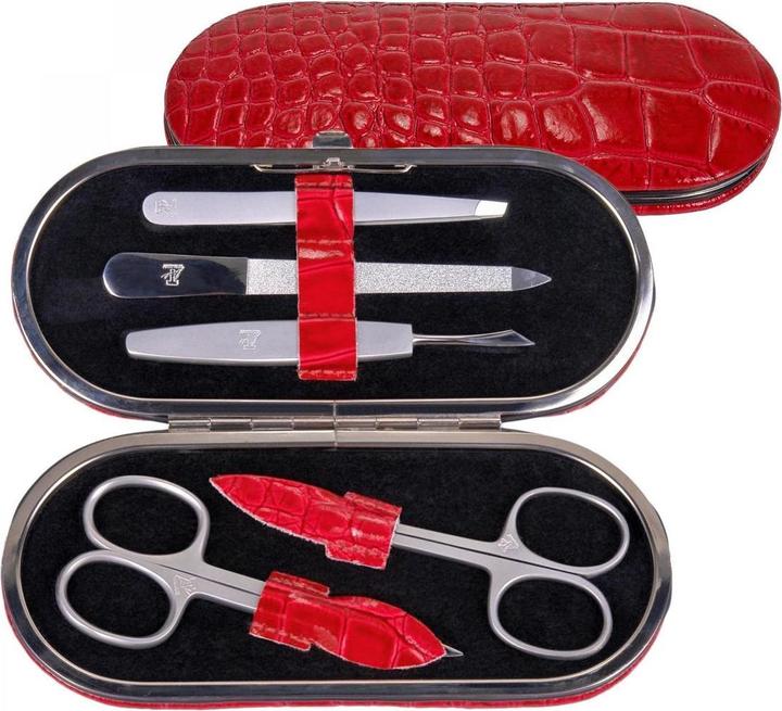 Produktbild Sacher TF200R.1003 - 5-teilig Maniküretui Manikürenset rot Leder