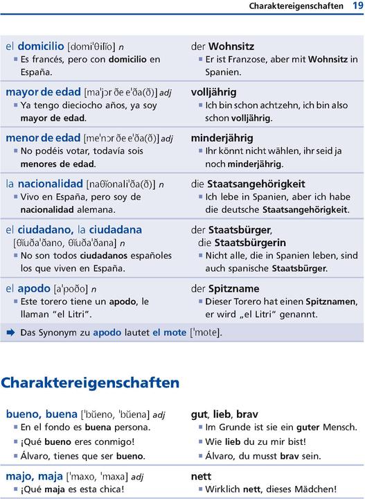 Actual product image Langenscheidt Basic and Advanced Spanish Vocabulary (Spanish, Langenscheidt, 2021)