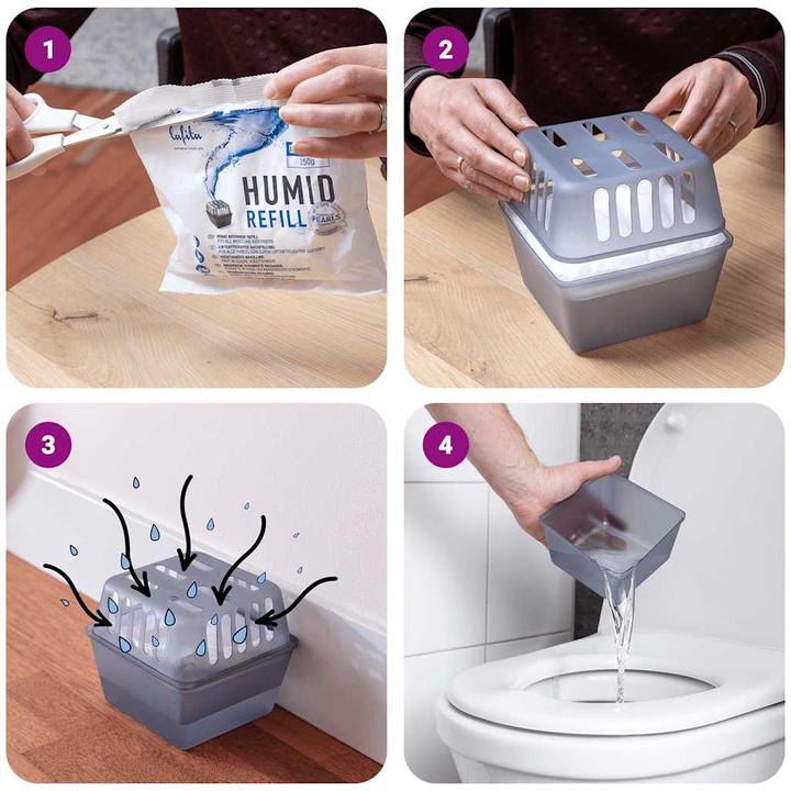 Immagine prodotto VidaXL Deumidificatore per ambienti con sacchetti di ricarica 4 pezzi 450 g di assorbitore di umidità