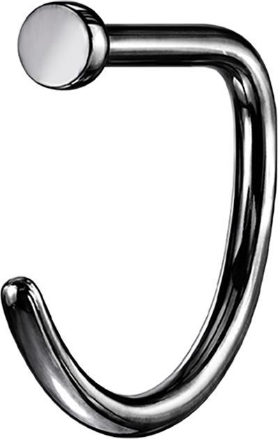 Produktbild Star Piercing Nasenring offen schwarz D-Form (ohne Messing, Titan G23)