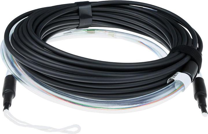 Actual product image 200 meter Singlemode 9/125 OS2 indoor/outdoor cable 12 fibres with LC connectors (UTP, CAT7, 200 m)