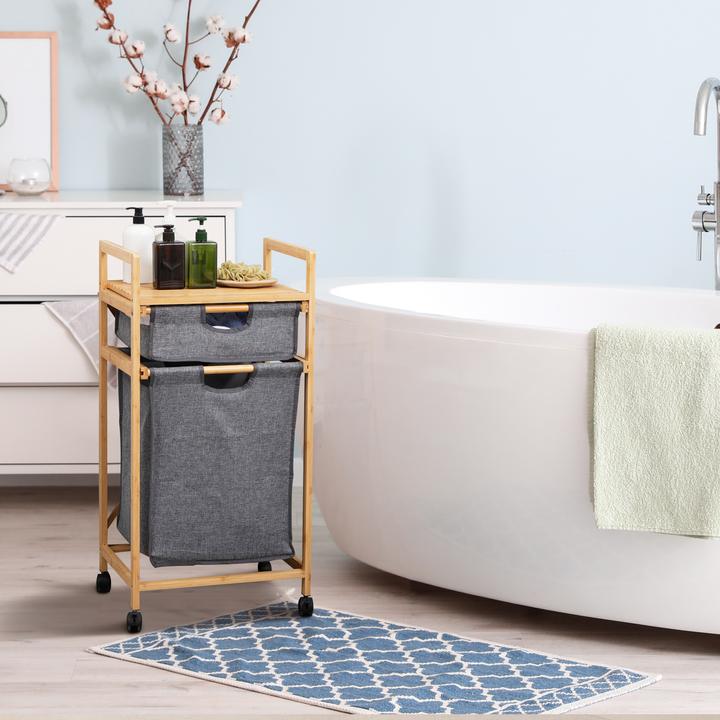 Produktbild Homcom Wäschekorb mit Rollen (42 l)