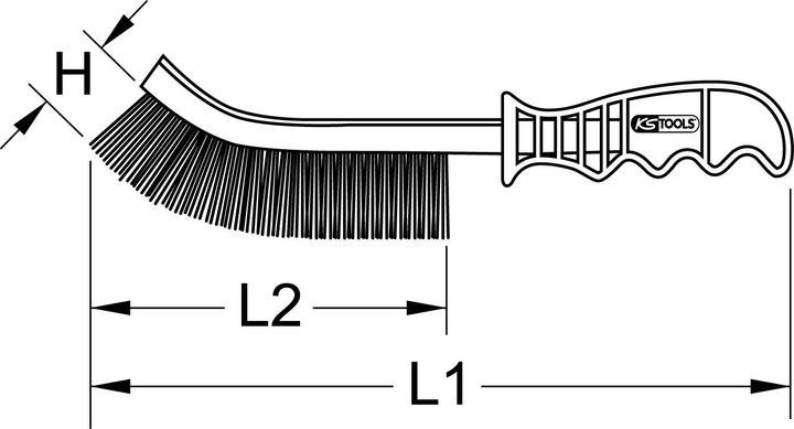 Productafbeelding KS Tools Edelstahldraht-Allzweck-Drahtbürste (25 cm)