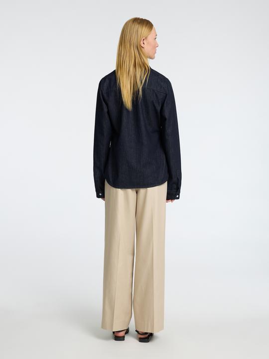 Actual product image Selected Femme Body-hugging long-sleeved denim shirt (38)