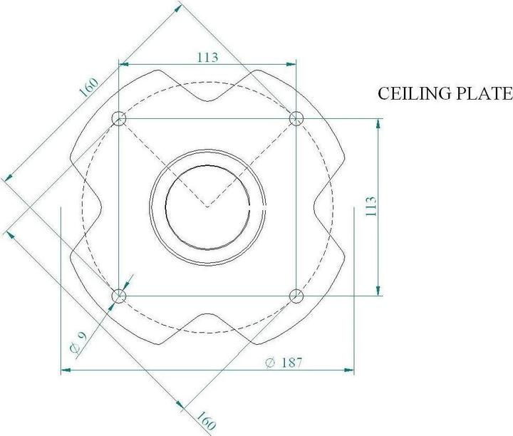 Image du produit Euromet ARAKNO Support de plafond universel (Plafond)