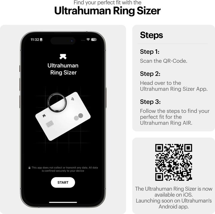 Immagine prodotto Ultrahuman Ring AIR Grösse 11 (11, Tappetino Grigio)