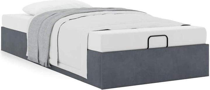 VidaXL Ottoman-Bett ohne Matratze Dunkelgrau 90x200 cm Samt (90 x 200 cm)