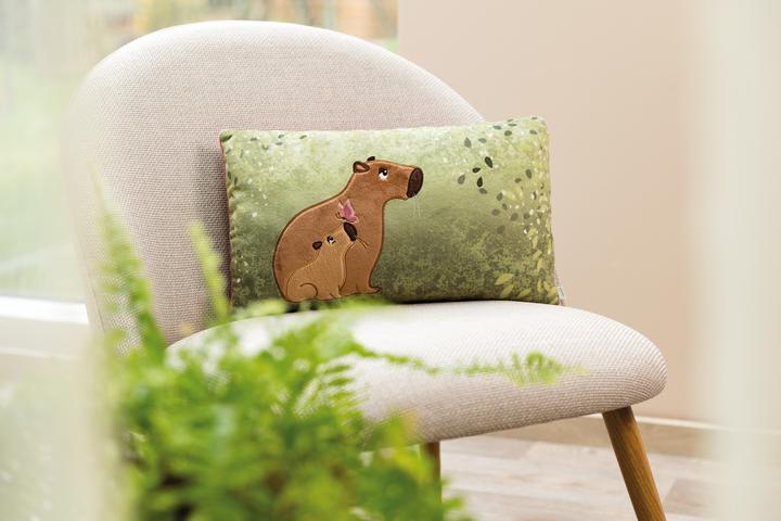 Produktbild NICI 61226 Kissen Capybara Capy-Barbara 43x25cm GREEN (43 x 25 cm)