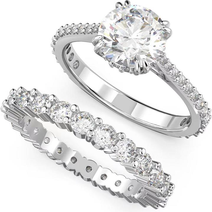 Produktbild Swarovski Constella Princess Ring Set Silber (52)