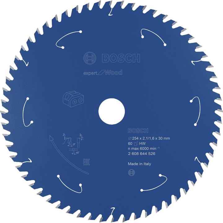 Immagine prodotto Bosch Professional Zubehör Lama circolare Expert for Wood, 254 x 2,1/1,6 x 30, 60 denti