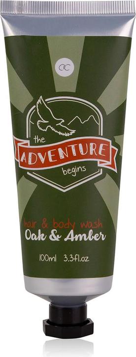 Actual product image Accentra Hair- & Body Wash ADVENTURE COLLECTION in tube, 100ml, fragrance: Oak & Amber, colour: (100 ml)