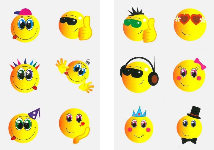 Actual product image Generic Emoji Temporary Tattoo
