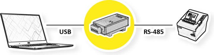 Actual product image Roline USB2.0-RS422/485 (0.12 m)