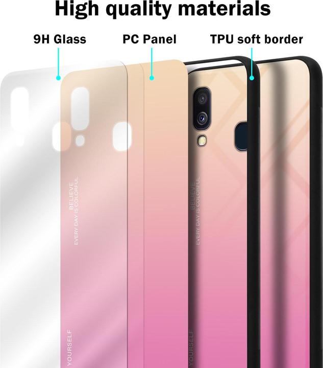 Actual product image Cadorabo TPU 2 colors glass cover (Samsung Galaxy A40)