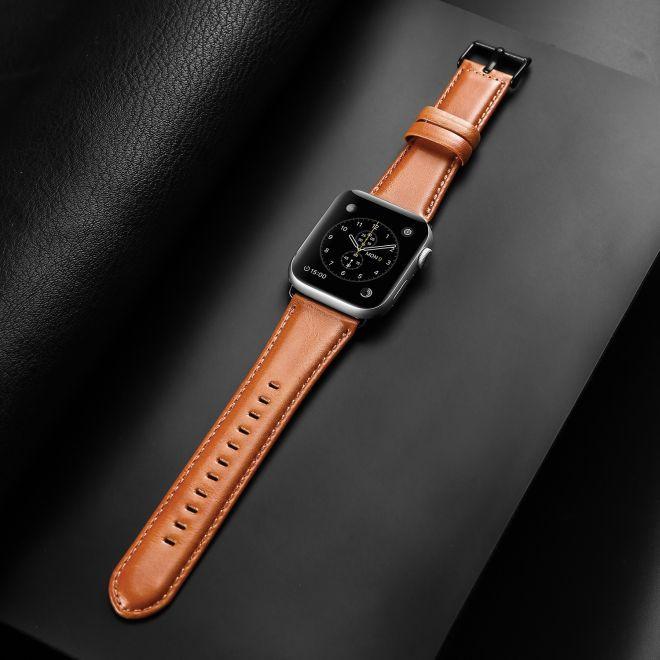 Image du produit Dux Ducis Business Series Bracelet de remplacement en cuir véritable (44 mm, 45 mm, 42 mm, Cuir véritable, Apple Watch Series 1, Apple Watch Series 2, Apple Watch Series 3, Apple Watch Series 4, Apple Watch Series 5, Apple Watch Series 6, Apple Watch Series 7, Apple Watch Series 8, Apple Watch Series 9, Apple Watch SE)