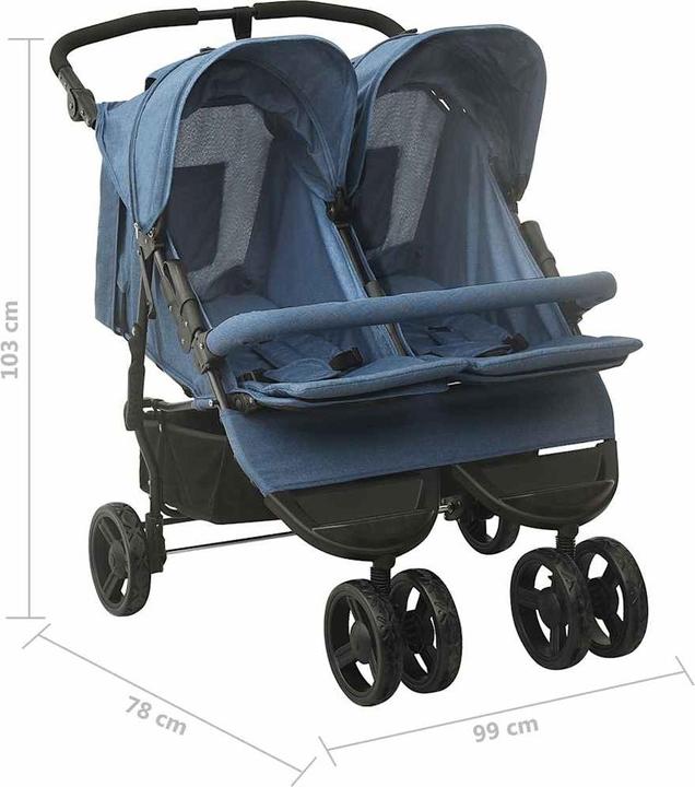 Actual product image VidaXL Geschwisterwagen