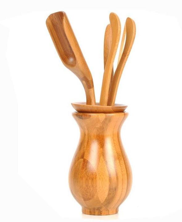 Immagine prodotto Calimatcha Posate per il tè - Utensili Cha Dao in bambù