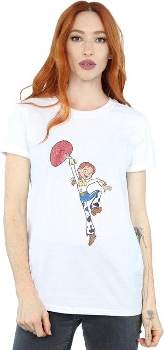 Actual product image Disney Womens/Ladies Toy Story 4 Jessie Jump Pose Cotton Boyfriend T-Shirt (4XL)