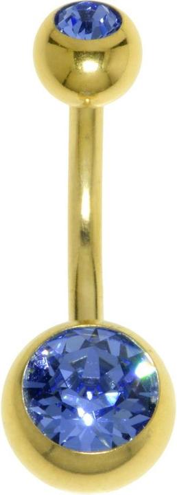 Produktbild Bijouteria Bauchpiercing (Chirurgenstahl 316L, Premium Kristall, PVD Beschichtung (goldfarbig))
