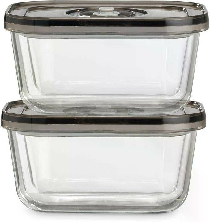 Caso VacuBoxx Eco-Duo S Contenitori sottovuoto in vetro con coperchio in plastica, 0,5 L, 2 pz. (1 l)
