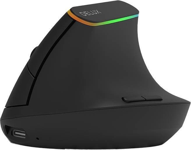 Image du produit Delux Souris verticale sans fil M618DB BT4.0 + 2.4Ghz 4000DPI RGB (Sans fil)