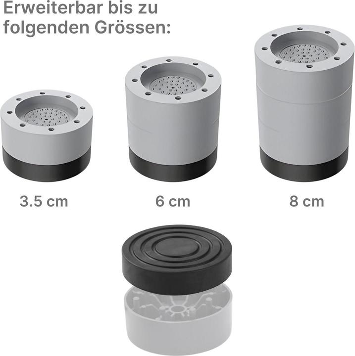 Image du produit Hermex Amortisseurs de vibrations Lot de 4 pieds principaux Pieds anti-vibrations