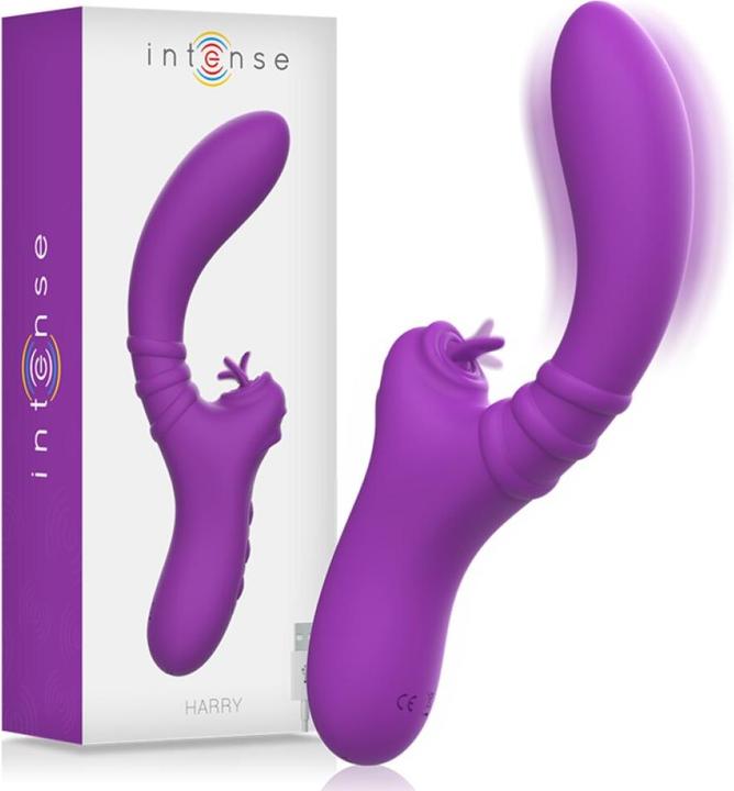 Immagine prodotto Intense Vibratore Harry Flessibile Con Lingua Viola
